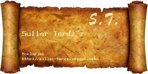Suller Teréz névjegykártya